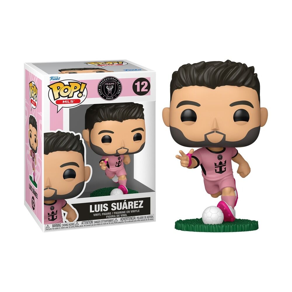 Funko pop! fútbol mls: inter de miami - luis suárez (uniforme rosa)