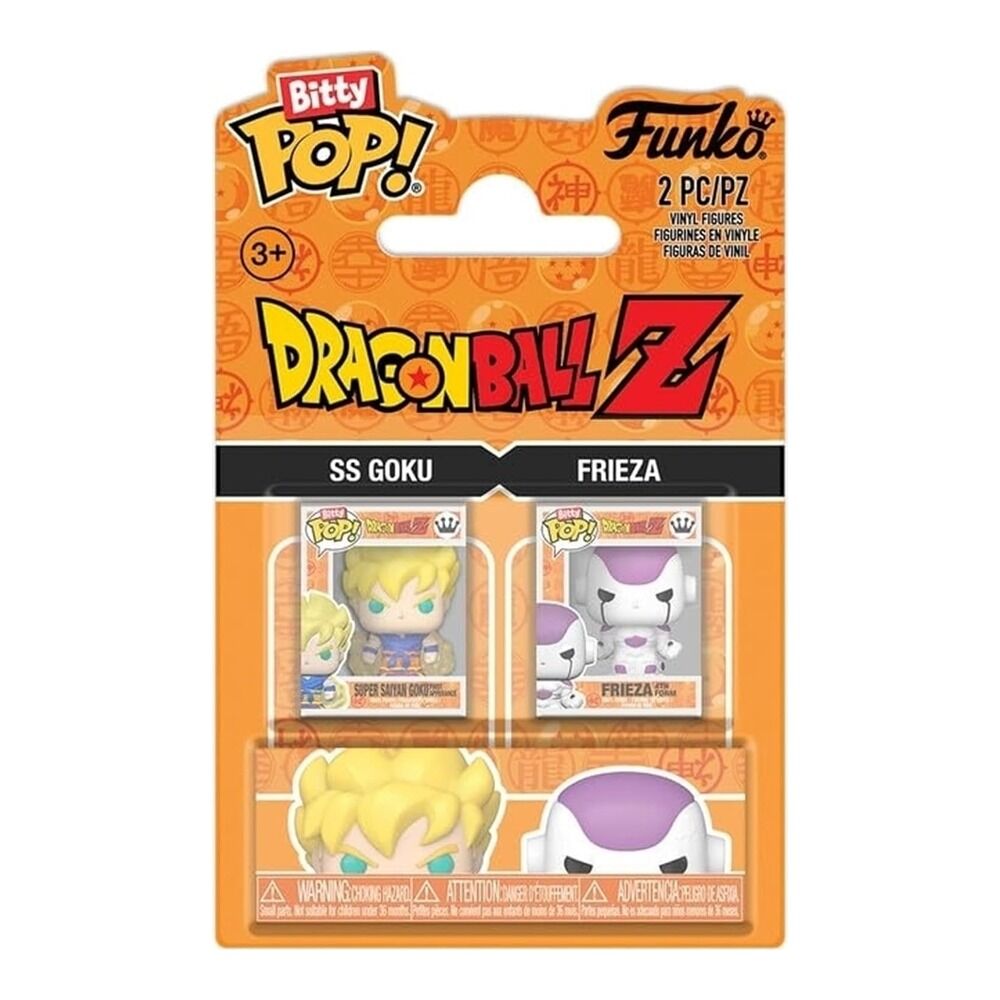 Funko bitty pop! dragon ball z - pack 2 super saiyan goku y frieza 4th form