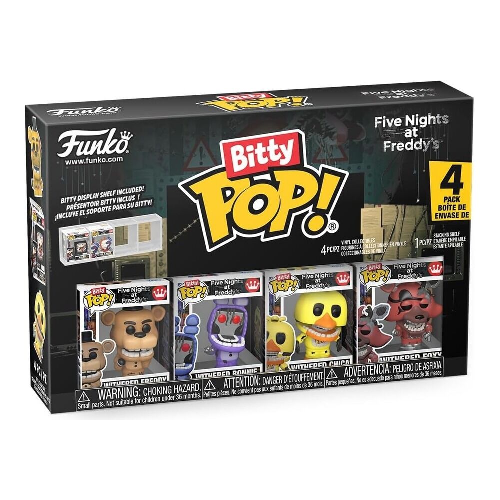 Funko bitty pop! five nights at freddy's pack de 4 - freddy, bonnie, chica, foxy