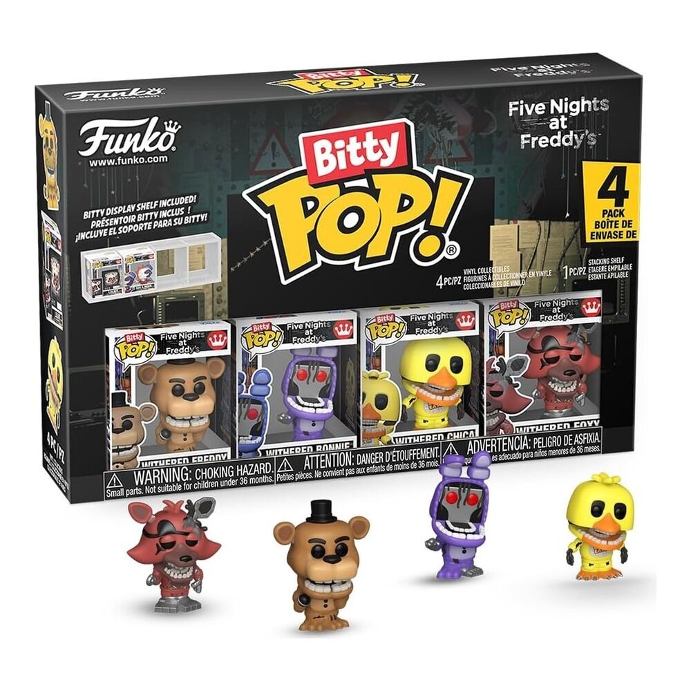 Funko bitty pop! five nights at freddy's pack de 4 - freddy, bonnie, chica, foxy