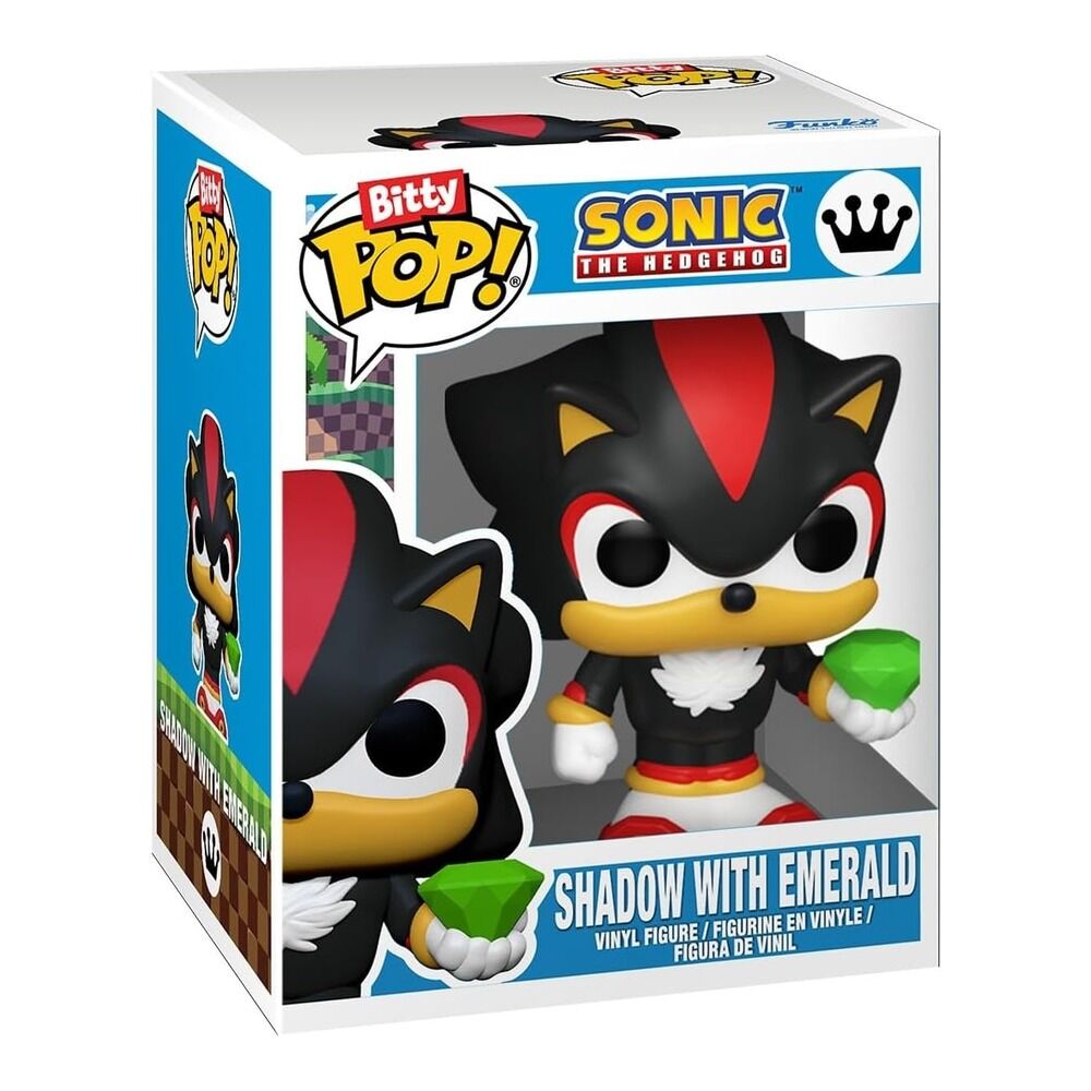 Funko bitty pop! sonic the hedgehog pack de 4 - shadow with emerald, rouge, neo metal sonic, silver the hedgehog