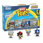 Funko bitty pop! sonic the hedgehog pack de 4 - shadow with emerald, rouge, neo metal sonic, silver the hedgehog