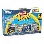 Funko bitty pop! sonic the hedgehog pack de 4 - shadow with emerald, rouge, neo metal sonic, silver the hedgehog