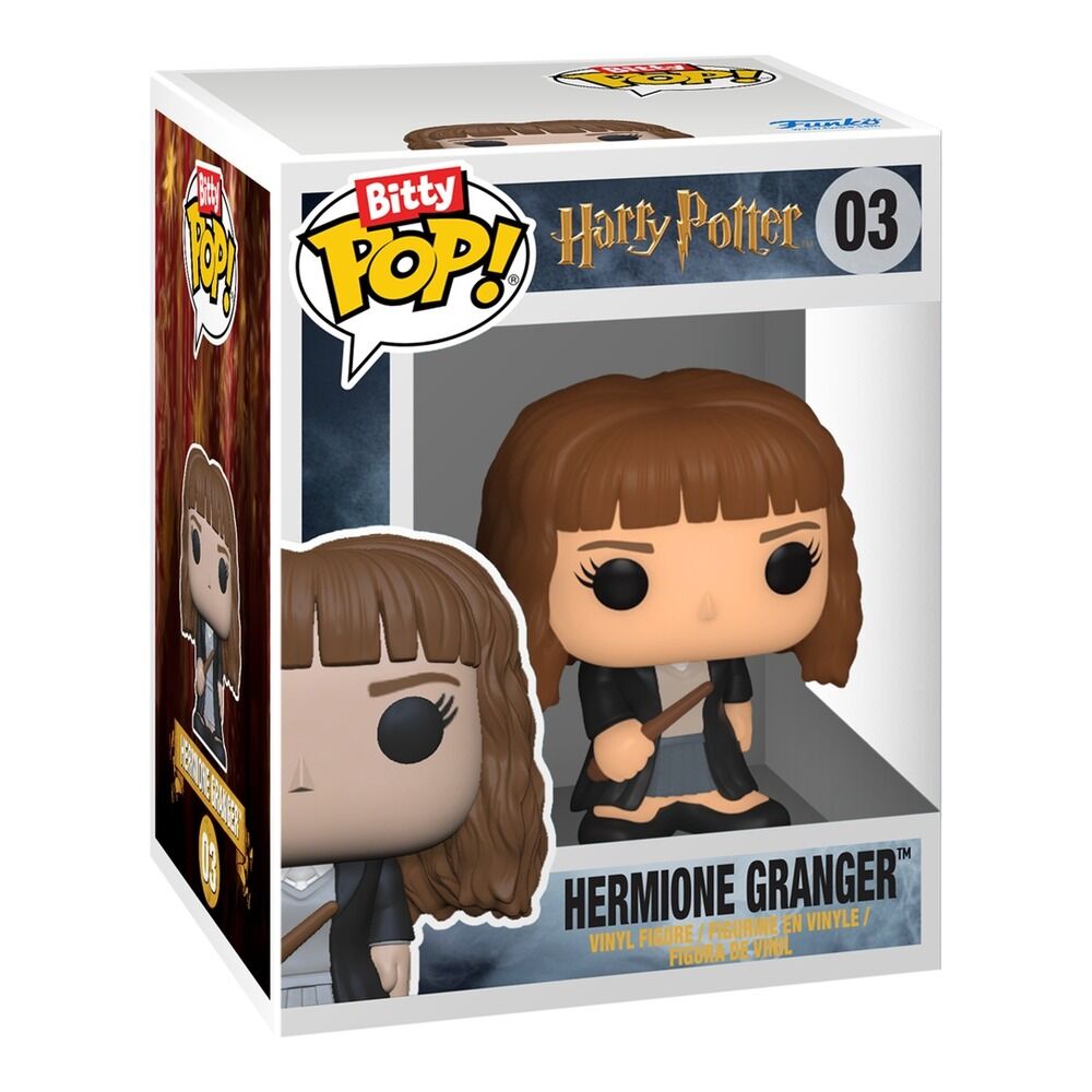 Funko bitty pop! harry potter pack de 6 - town, ride, harry, hermione, ron, garrick ollivander
