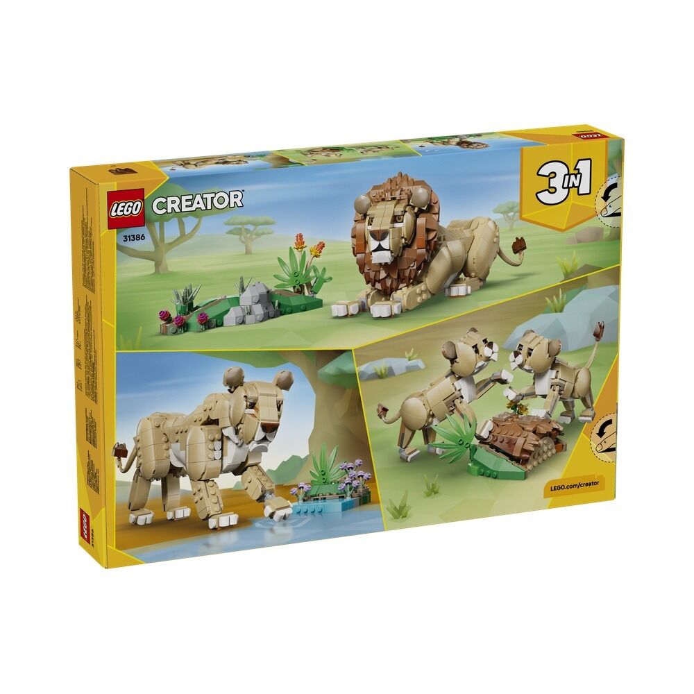 Lego creator 3en1 - fauna salvaje: león majestuoso