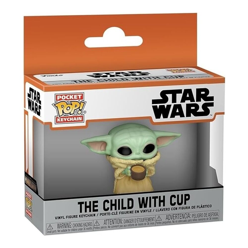 Funko pocket pop! llavero: the mandalorian - el nio con copa