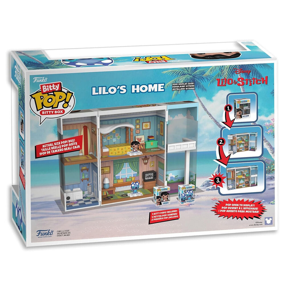 Funko bitty pop! box: disney: lilo y stitch  casa de lilo