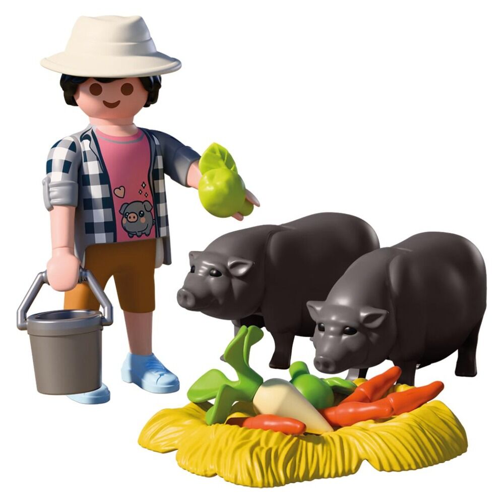 Playmobil - granjero con cerdito panzón
