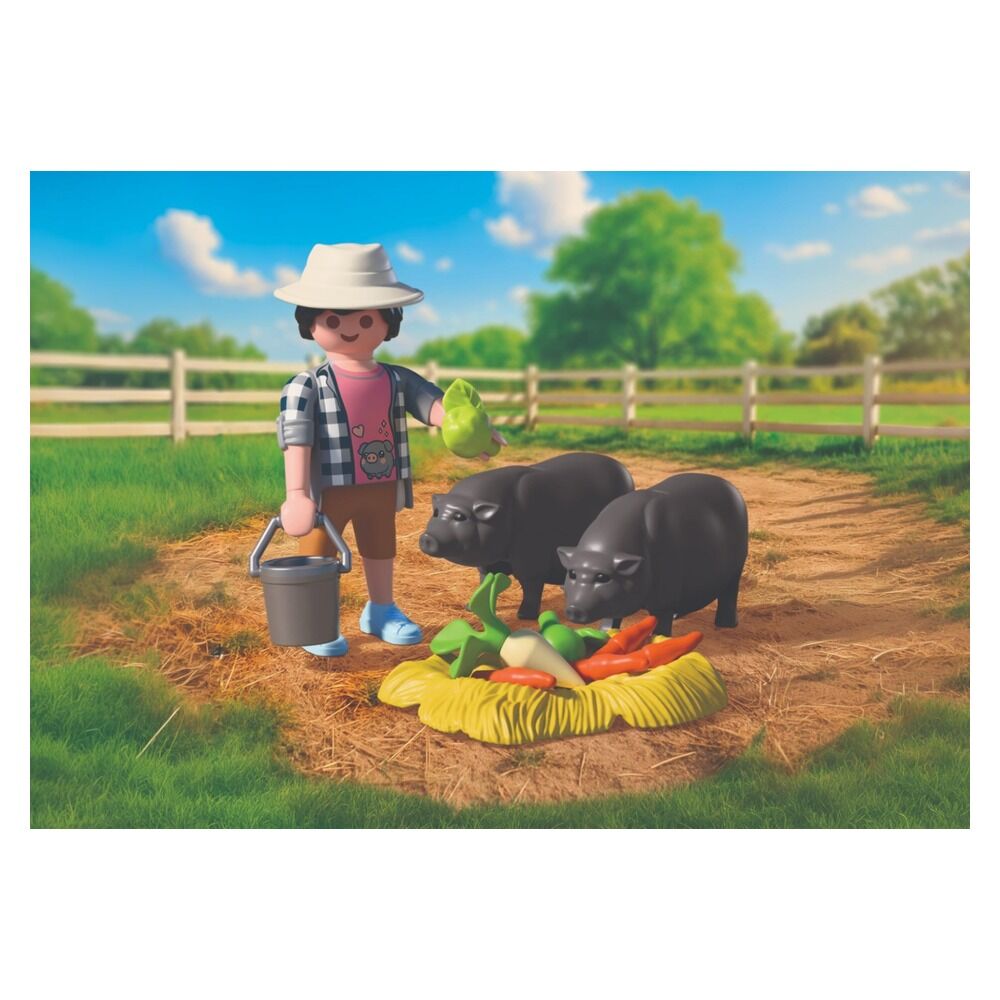 Playmobil - granjero con cerdito panzón