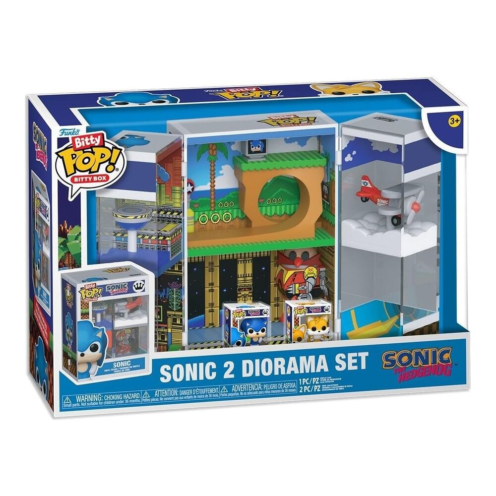Funko bitty box: sonic the hedgehog - sonic 2 diorama set con sonic y tails