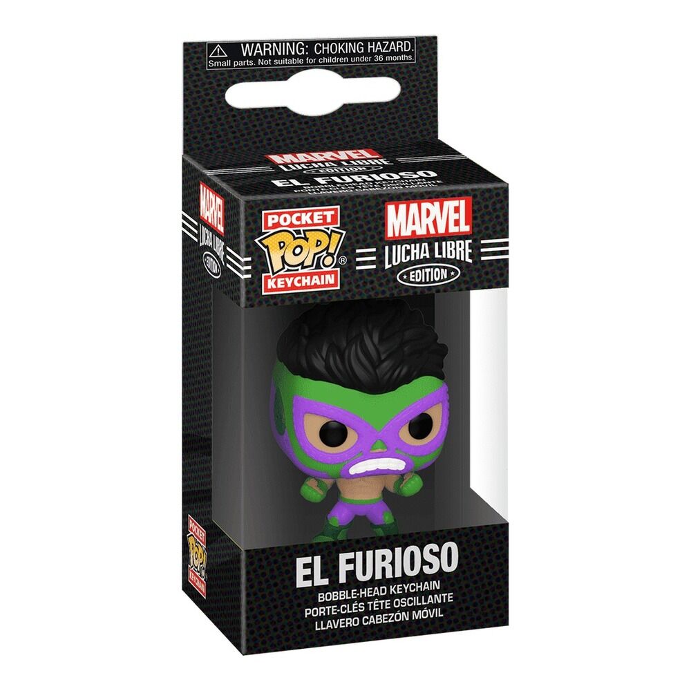 Funko pocket pop! keychain marvel: lucha libre - el furioso