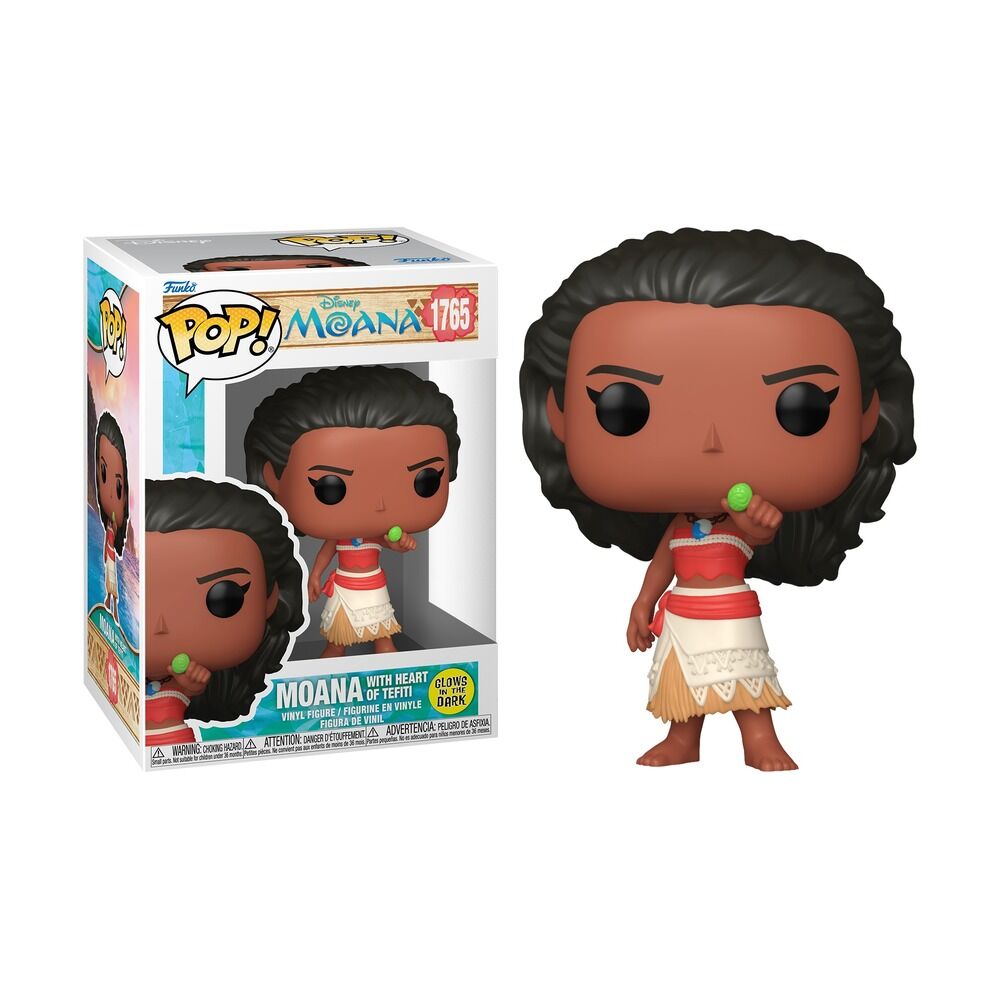 Funko pop! disney - vaiana con corazón de te fiti (gitd)