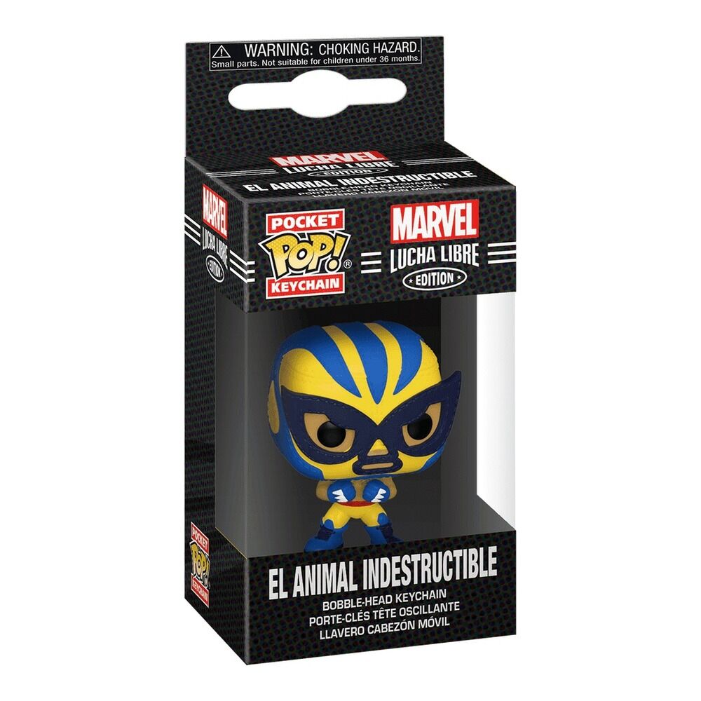 Funko pocket pop! keychain marvel: lucha libre - el animal indestructible