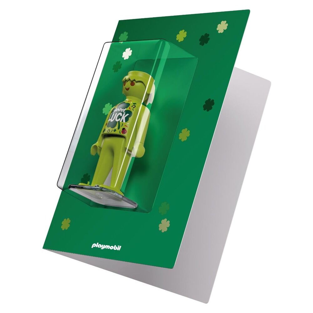 Playmobil - tarjeta de felicitación: mucha suerte