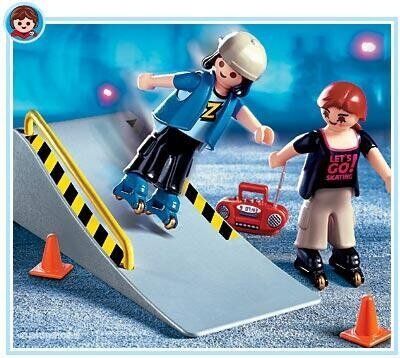 Playmobil skaters con rampa