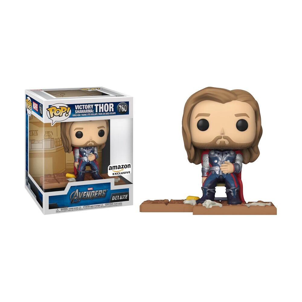 Funko pop! deluxe marvel: los vengadores - thor comiendo shawarma exclusivo