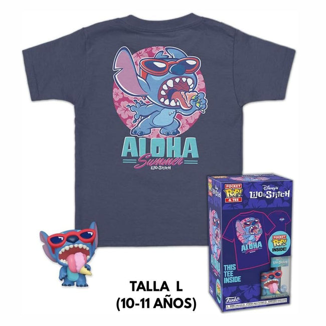 Funko pocket pop! stitch exclusivo + camiseta infantil talla l stitch (10-11 aos) Hover Image