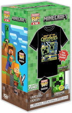 Funko pocket pop! minecraft creeper (glow in the dark) special edition + camiseta infantil talla l (10-11 aos)