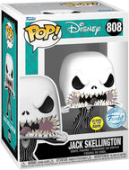 Funko pop! tees & vinyl disney pesadilla antes de navidad - jack skellington (glow in the dark) - camiseta talla xl