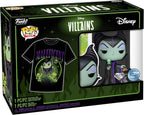 Funko pop! tees & vinyl disney - maléfica (diamond glitter) - camiseta talla l