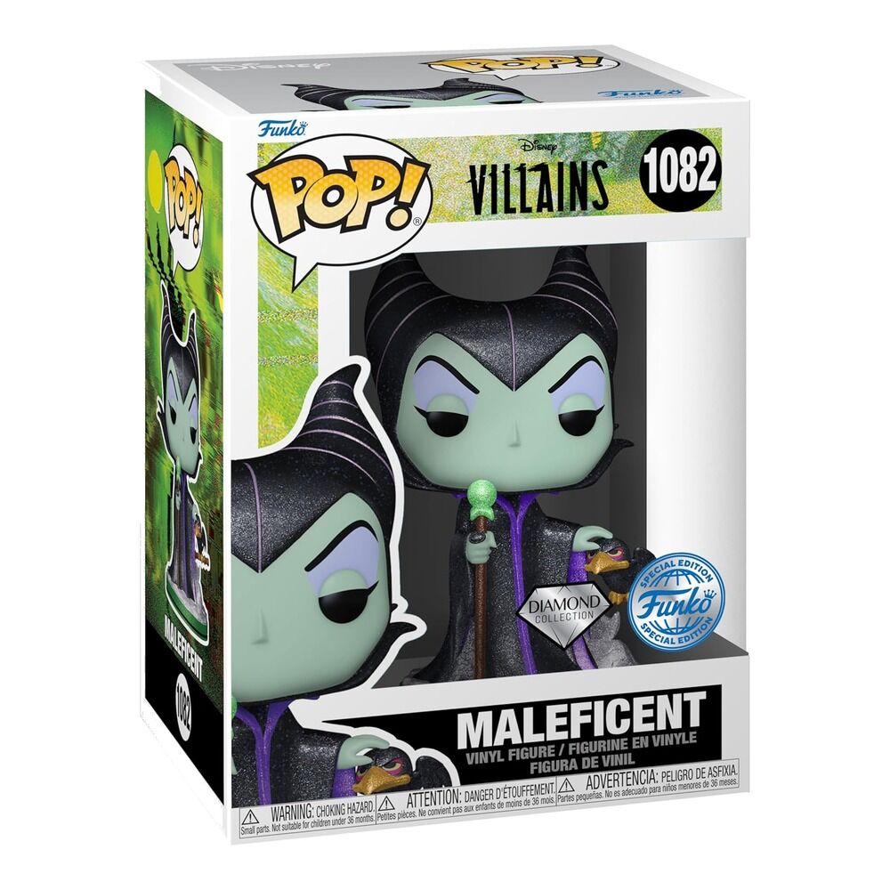 Funko pop! tees & vinyl disney - maléfica (diamond glitter) - camiseta talla m
