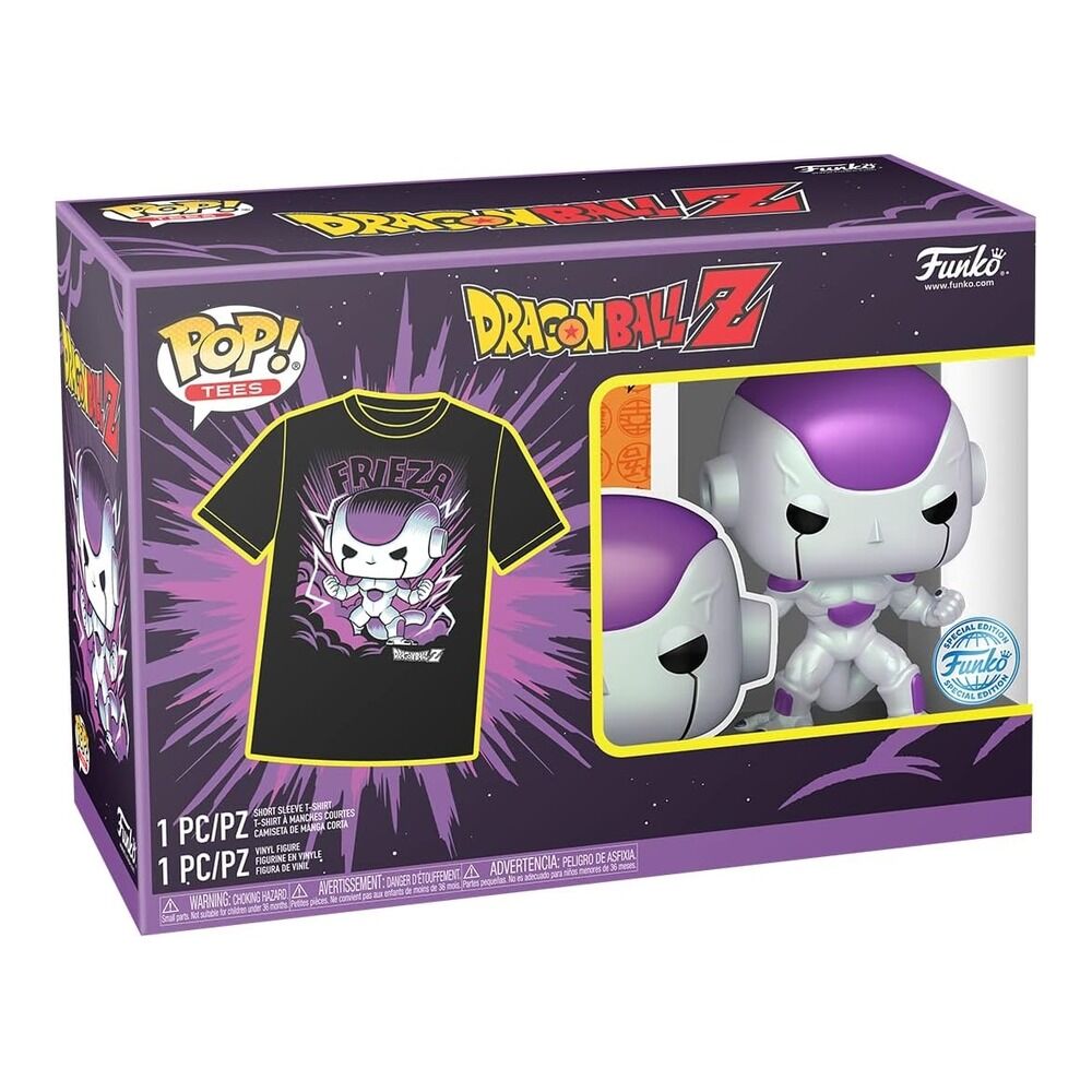 Funko pop! tees & vinyl dragon ball z - frieza 4th form (special edition) + camiseta talla l