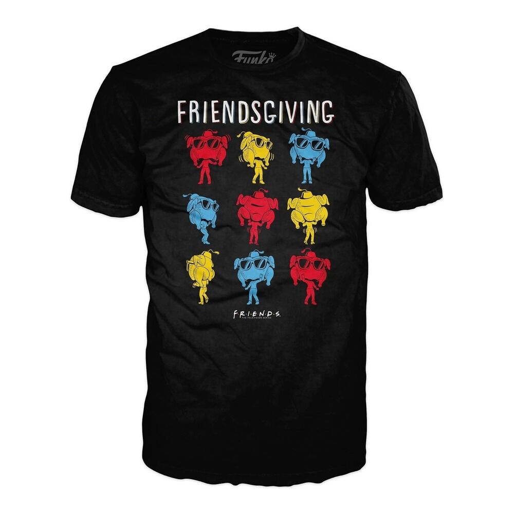 Funko pop! tees & vinyl friends - mónica con pavo (special edition) + camiseta talla s