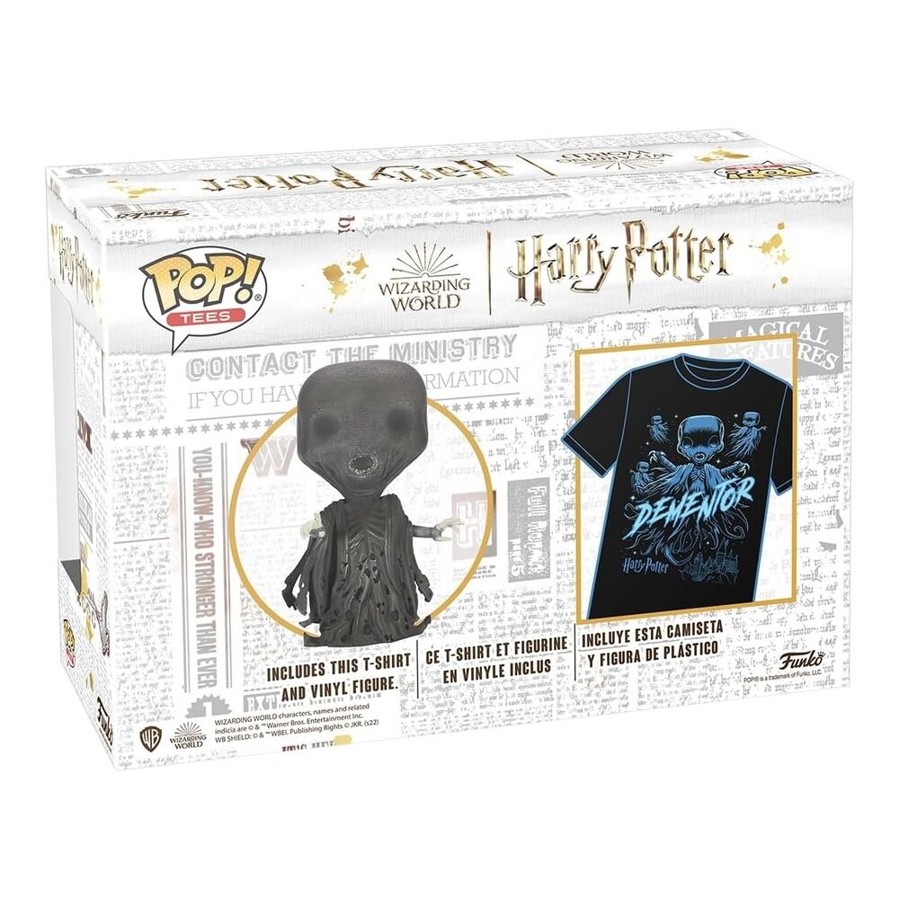 Funko pop! tees & vinyl harry potter - dementor (glow in the dark) + camiseta talla xl
