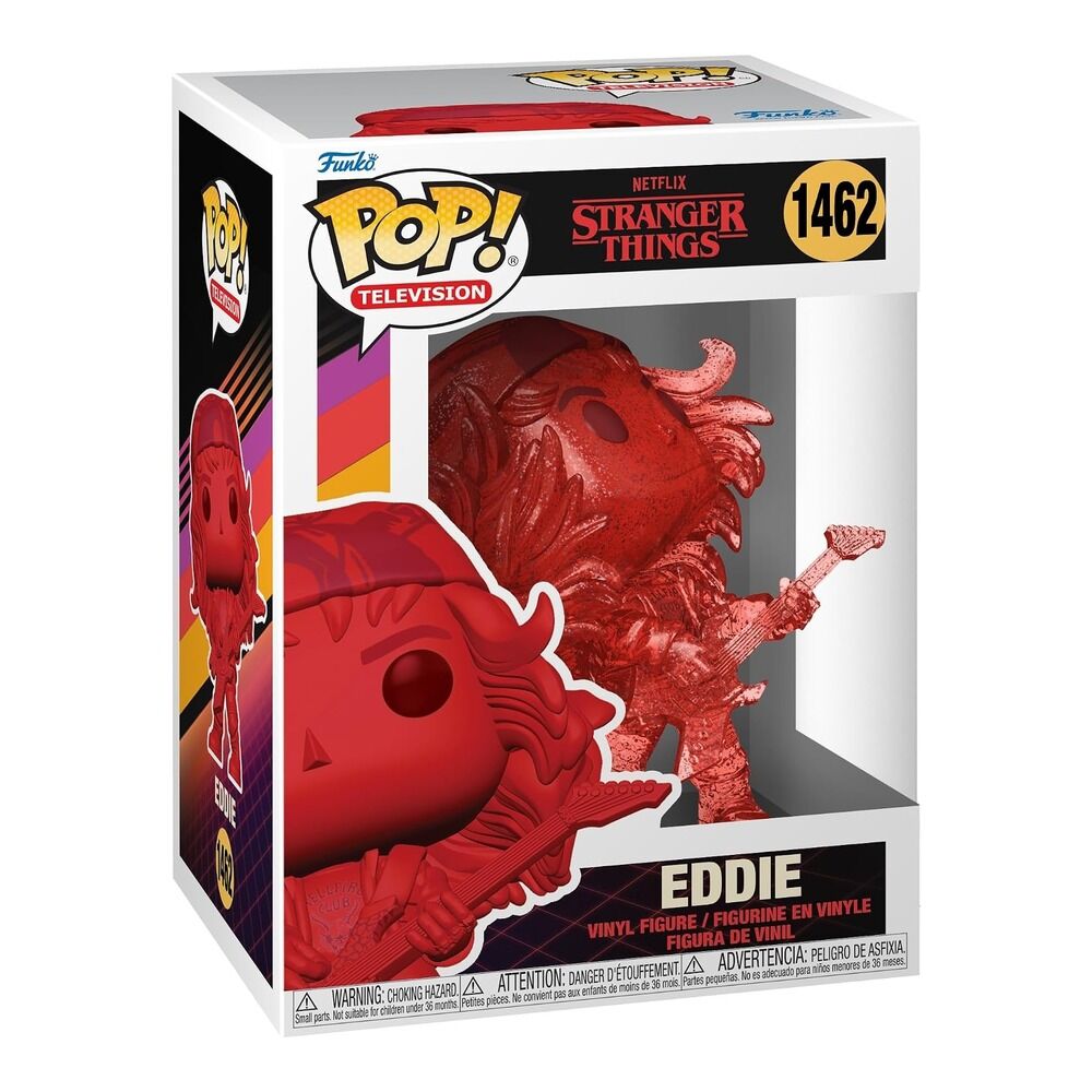 Funko pop! tees & vinyl stranger things - eddie cazador con guitarra (special edition) + camiseta talla m