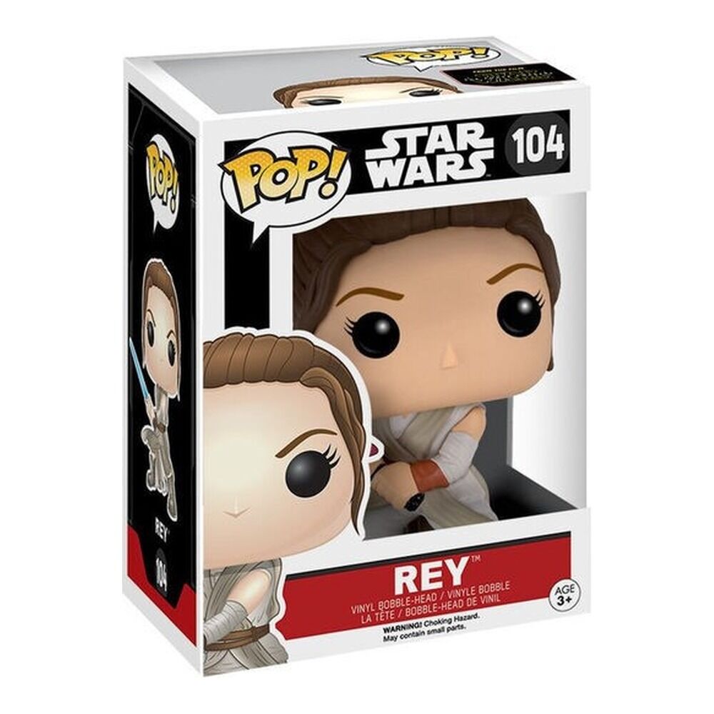 Funko pop! star wars - rey con sable láser