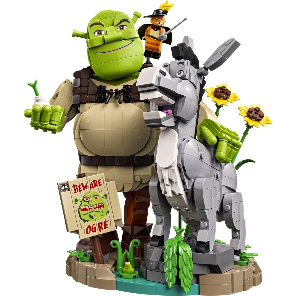 Lego shrek - shrek, asno y gato con botas