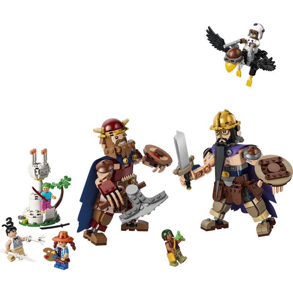 Lego one piece - dorry vs. brogy: gigantes de little garden