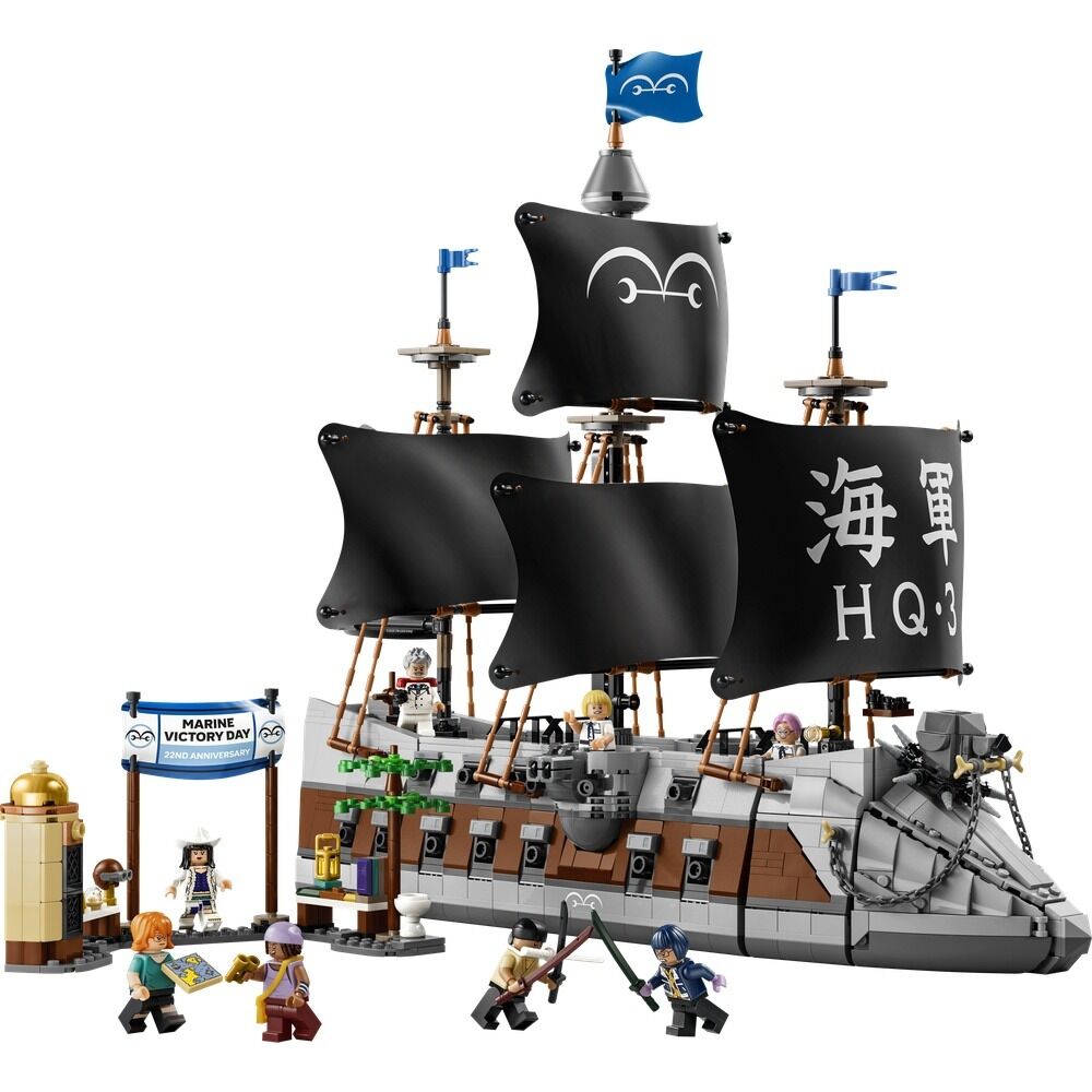 Lego one piece - barco de la marina de garp