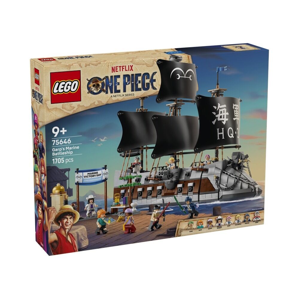 Lego one piece - barco de la marina de garp