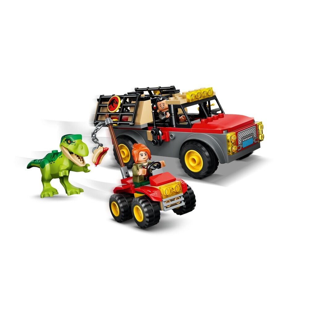 Lego jurassic world - camión de transporte del t. rex joven