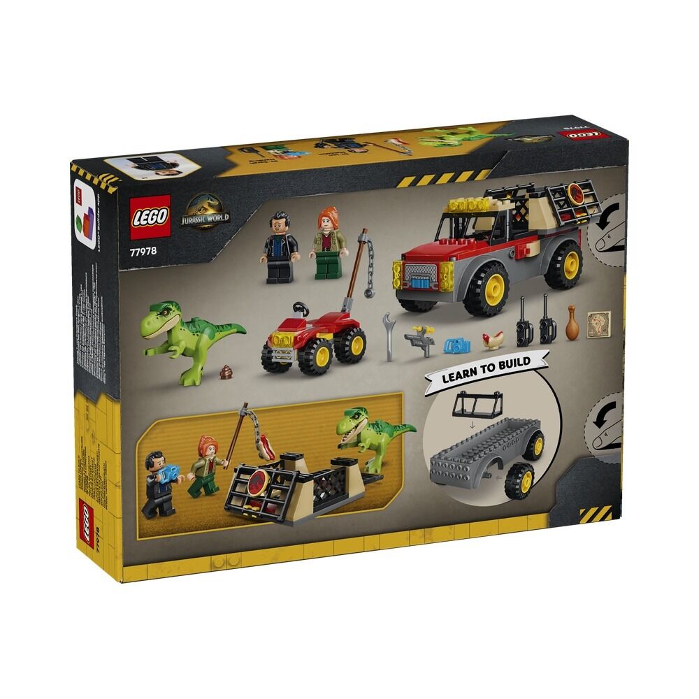 Lego jurassic world - camión de transporte del t. rex joven
