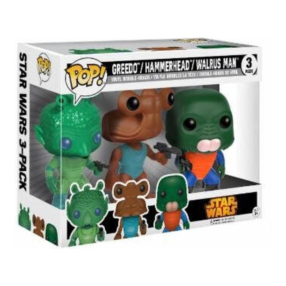 Funko pop! star wars - greedo, hammerhead y walrus man