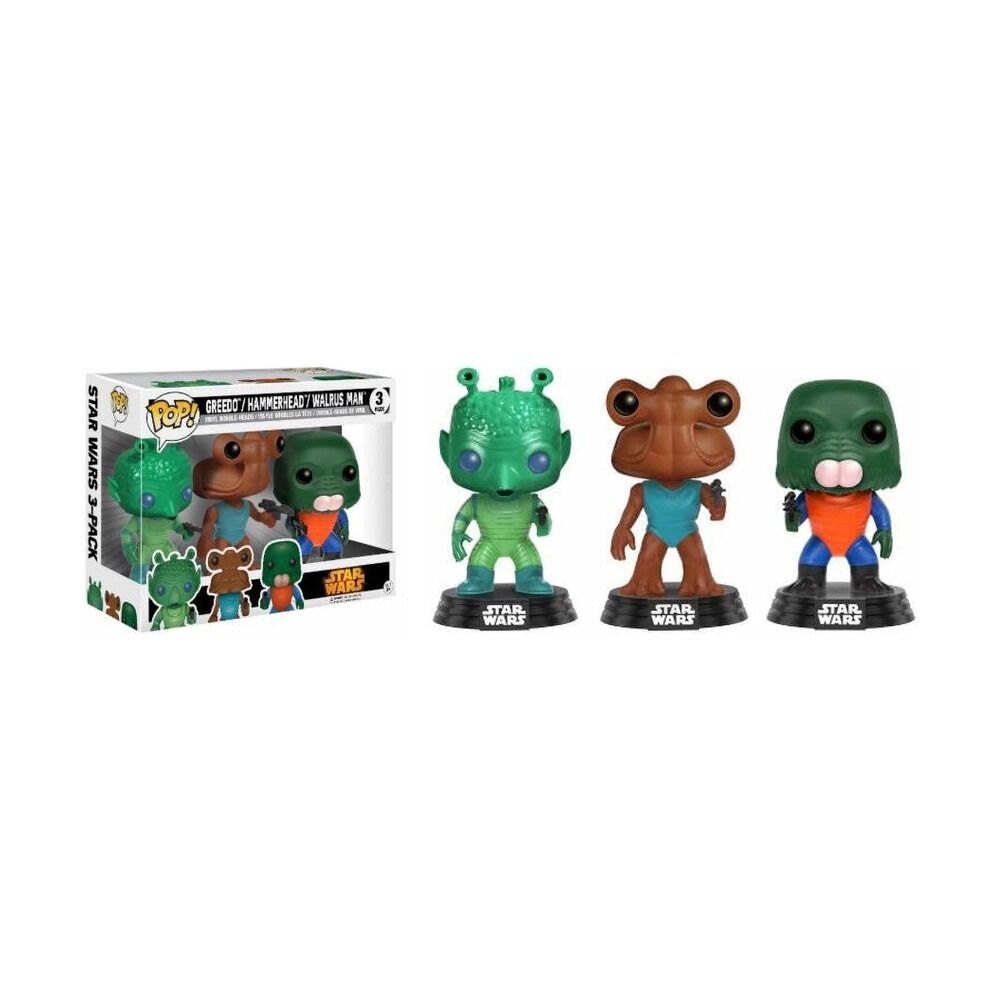 Funko pop! star wars - greedo, hammerhead y walrus man