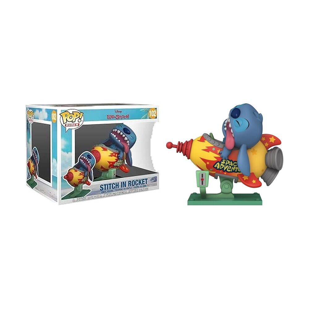Funko pop! disney - rides lilo & stitch - stitch en cohete