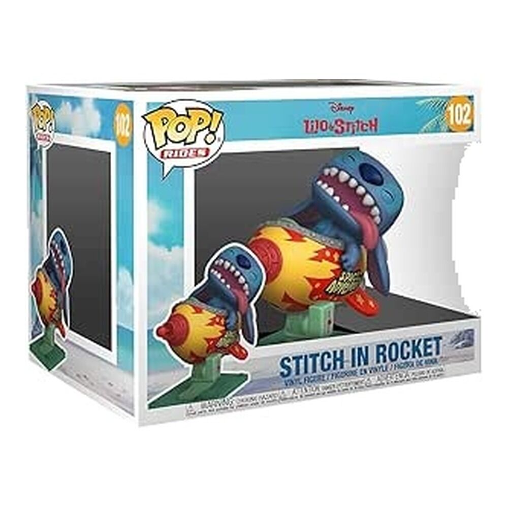 Funko pop! disney - rides lilo & stitch - stitch en cohete