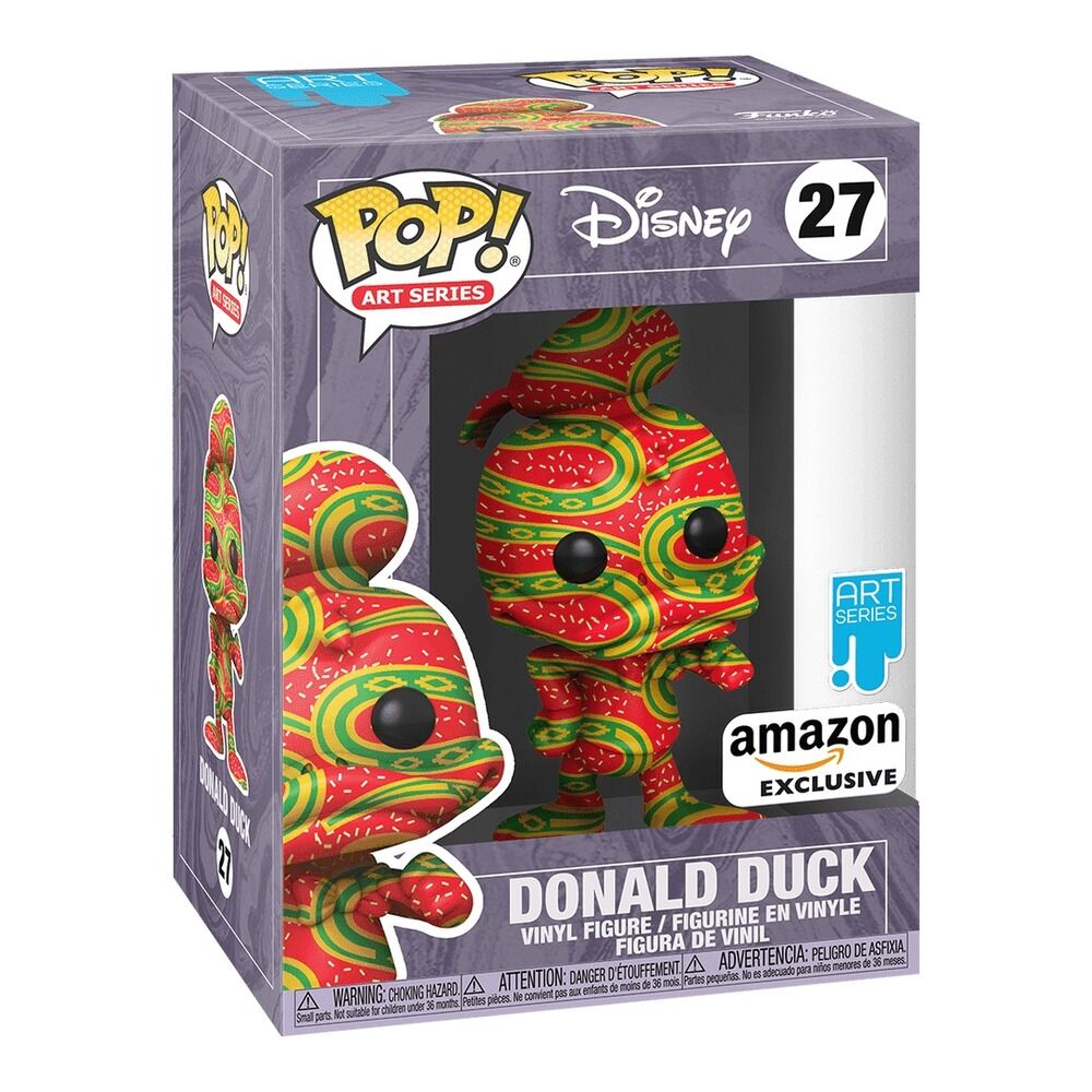 Funko pop! art series disney - pato donald exclusivo + caja protectora