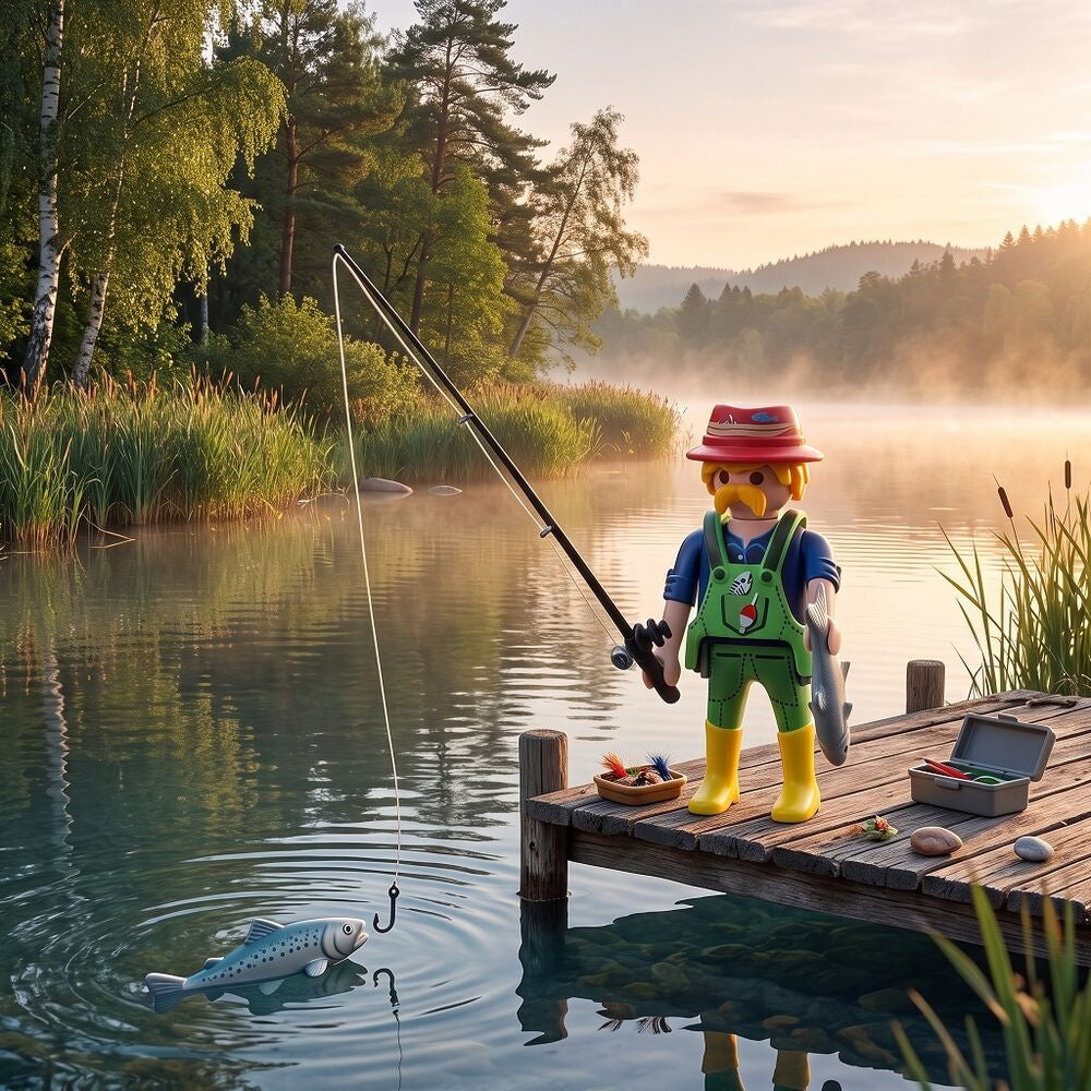 Playmobil pescador - sobres sorpresa serie 30 nios