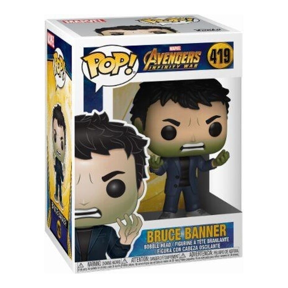 Funko pop! marvel vengadores: infinity war s2 - bruce con cabeza de hulk