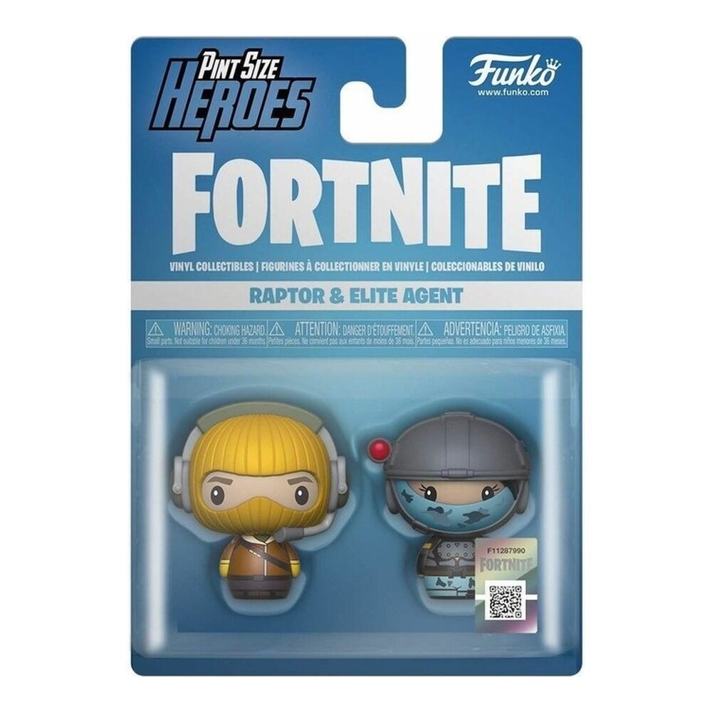 Funko pop! pint size heroes - pack: fortnite figuras raptor y elite agent