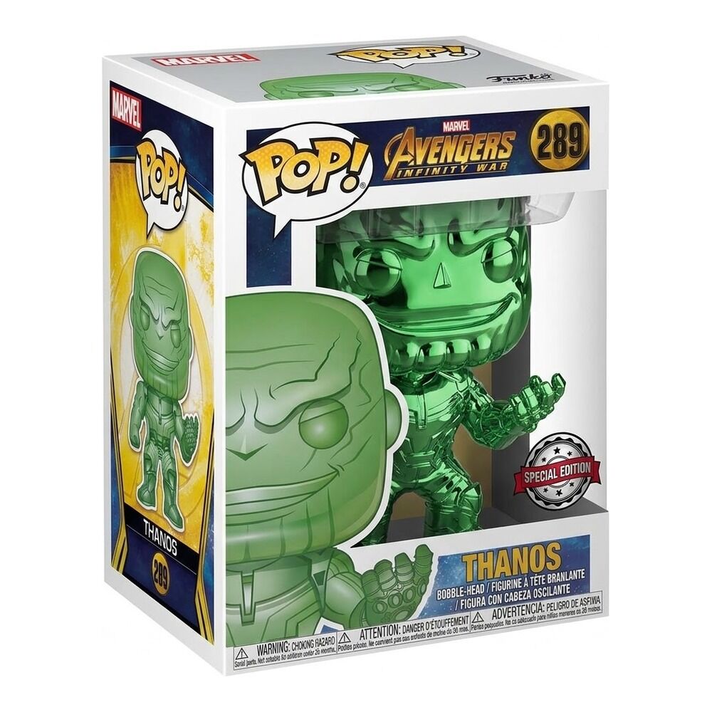 Funko pop! marvel vengadores: infinity war - thanos cromado verde exclusivo
