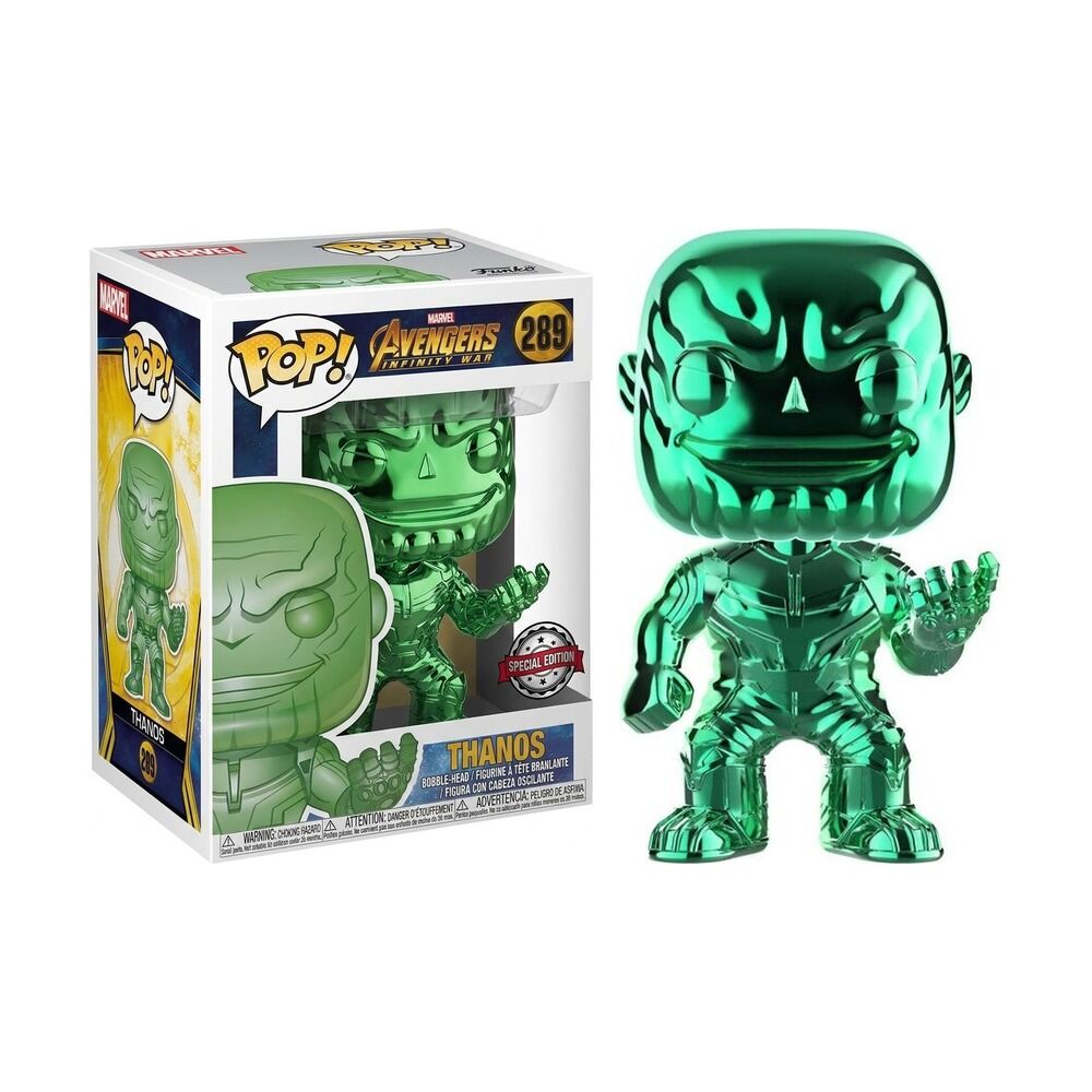 Funko pop! marvel vengadores: infinity war - thanos cromado verde exclusivo