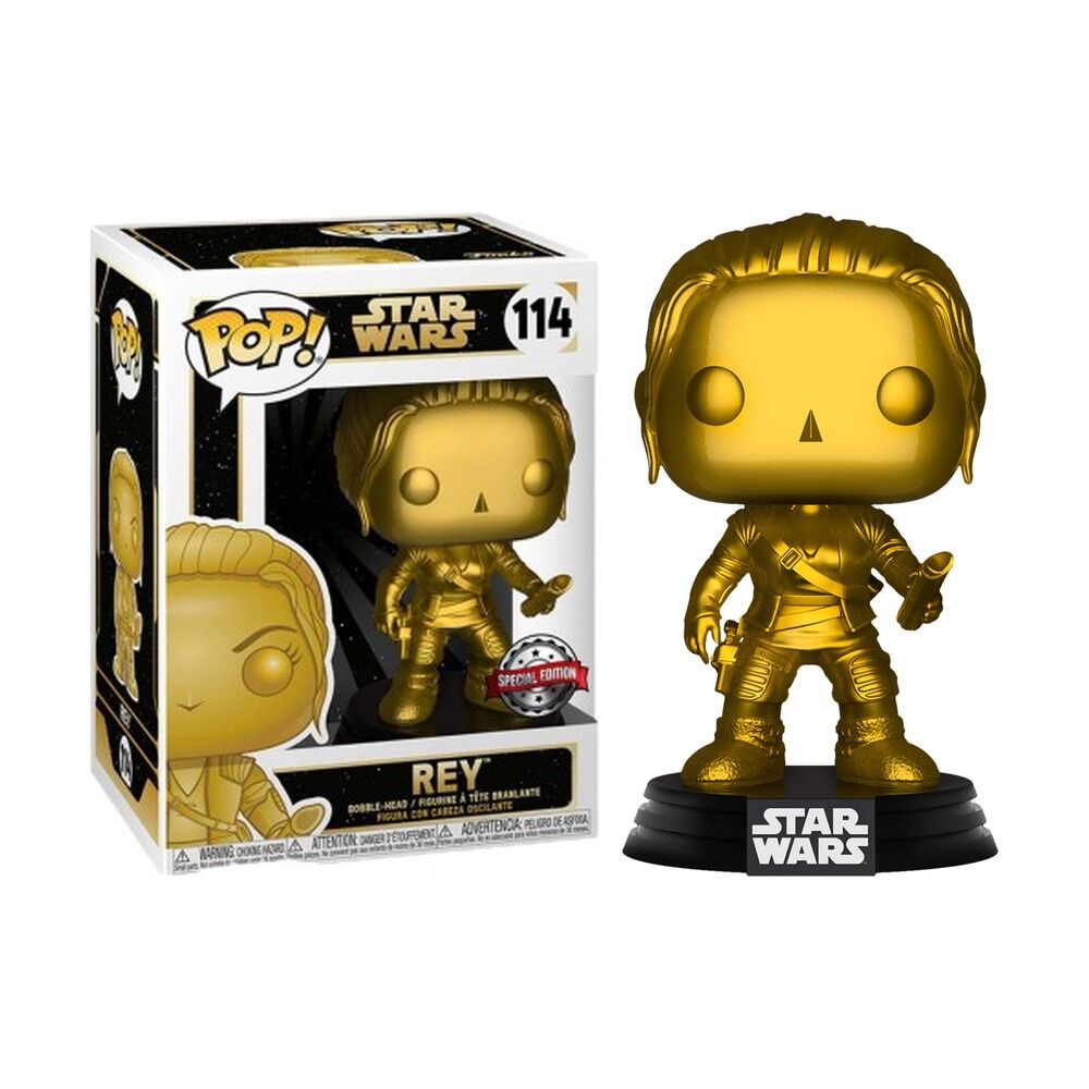 Funko pop! star wars - rey (dorado) exclusivo