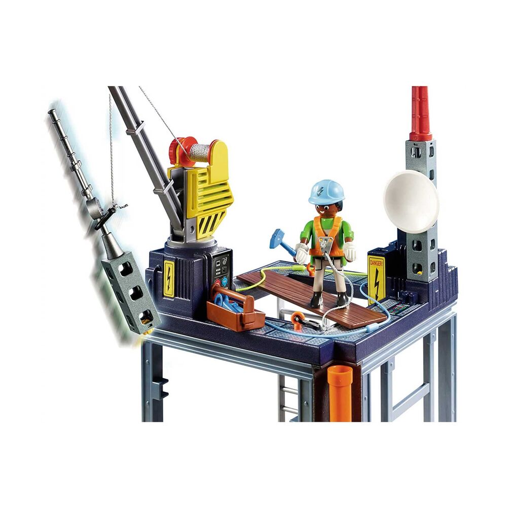 Playmobil - set de inicio construcción con grúa