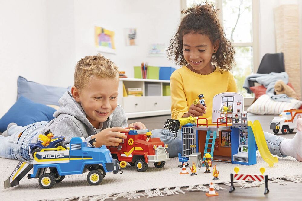 Playmobil - duck on call: mini-coche de bomberos