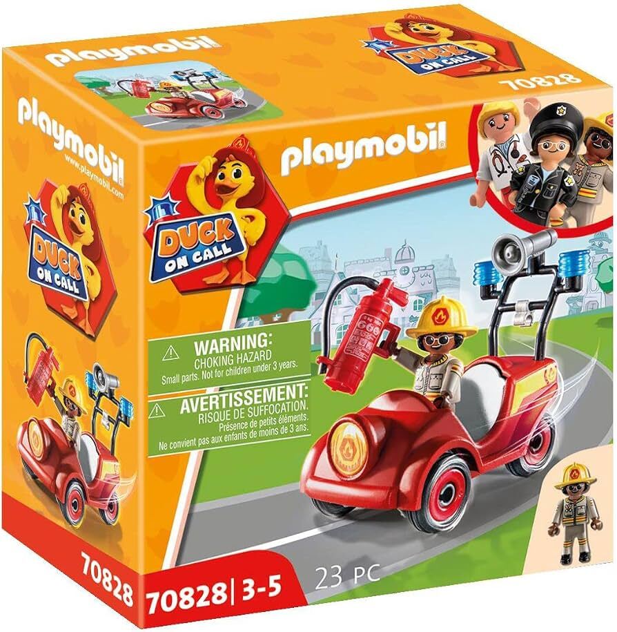 Playmobil - duck on call: mini-coche de bomberos